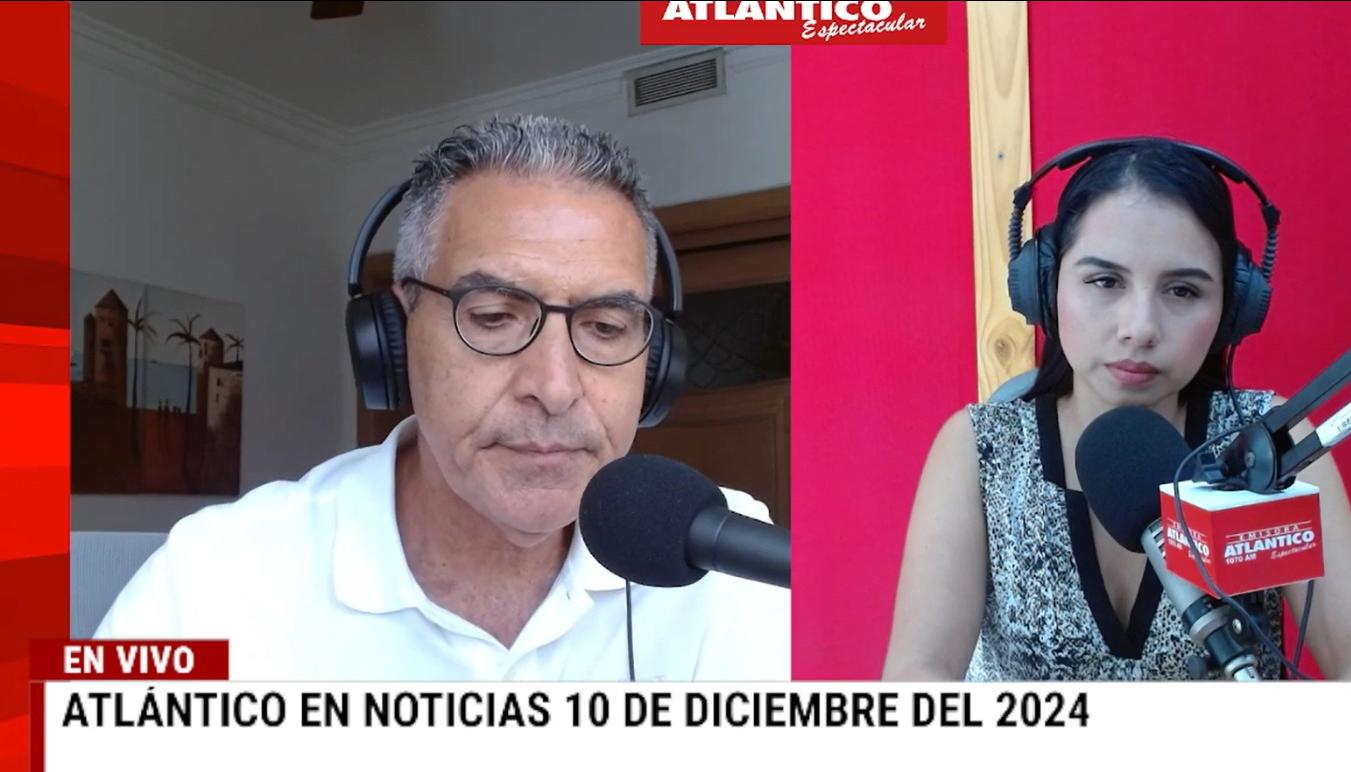 Jorge Cura / Lorena Lamilla, en el estudio de Atlántico en Noticias.