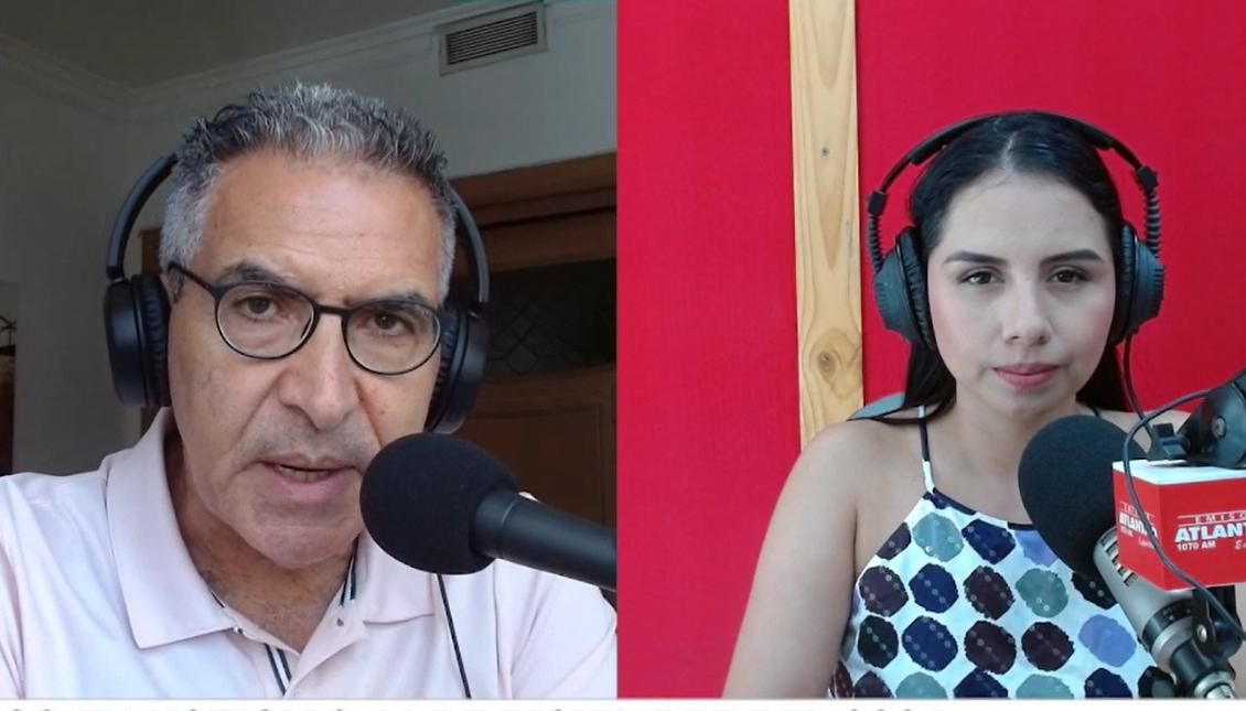 Jorge Cura / Lorena Lamilla, en el estudio de Atlántico en Noticias.