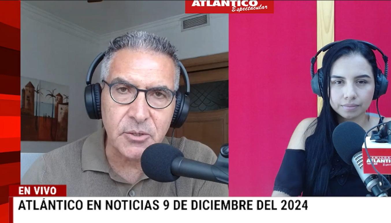 Jorge Cura / Lorena Lamilla, en el estudio de Atlántico en Noticias.