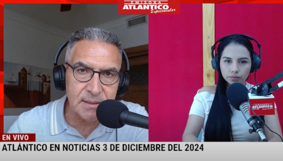Jorge Cura / Lorena Lamilla, en el estudio de Atlántico en Noticias.