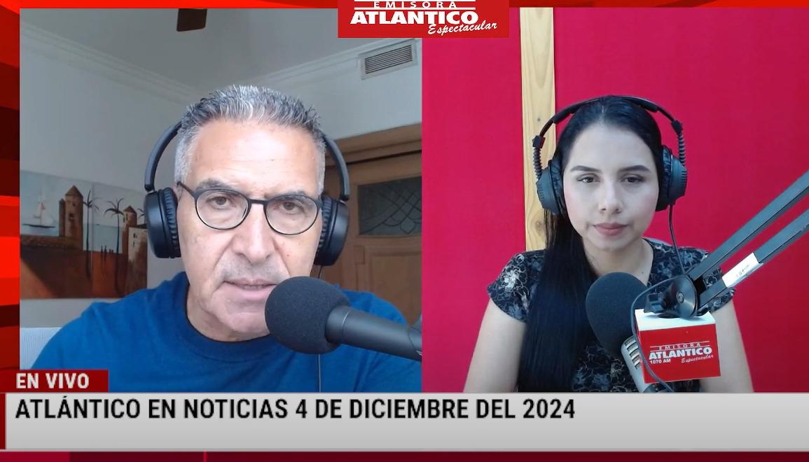 Jorge Cura / Lorena Lamilla, en el estudio de Atlántico en Noticias.