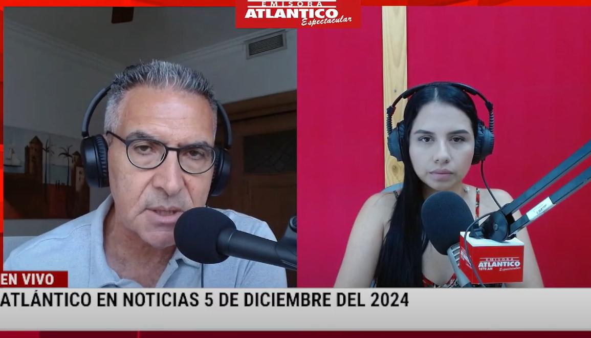 Jorge Cura / Lorena Lamilla, en el estudio de Atlántico en Noticias.