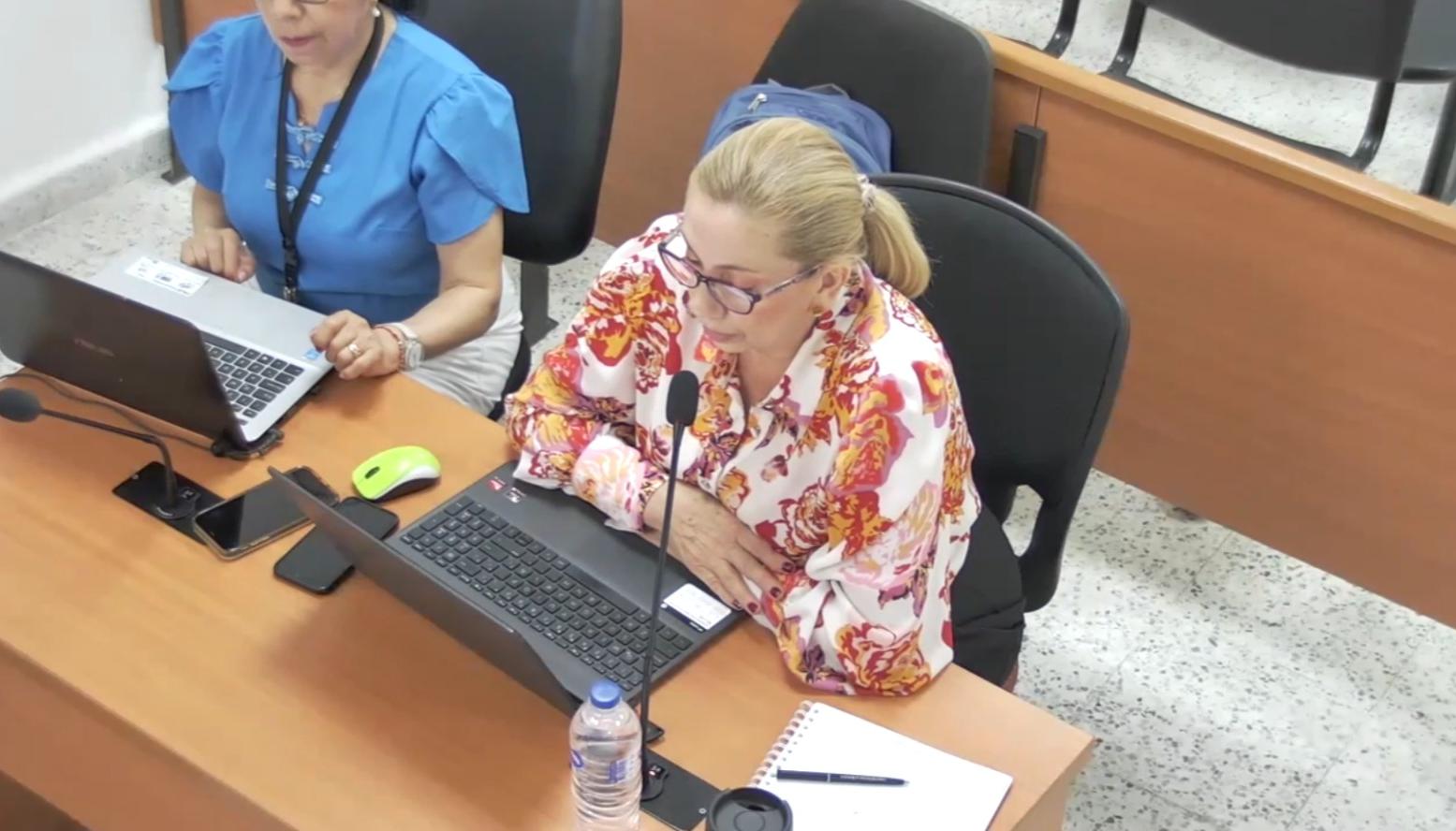 La fiscal Lucy Marcela Laborde , en audiencia