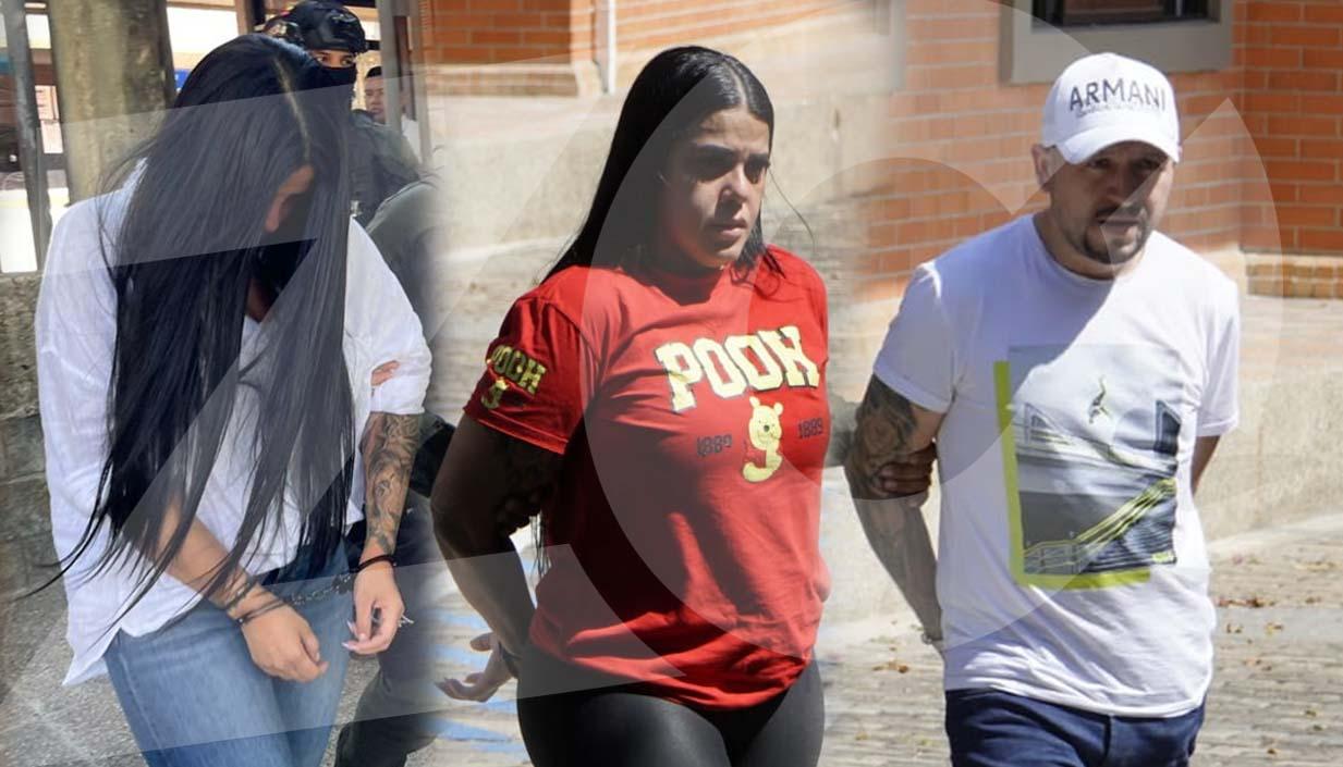 La pareja de 'Castor' y los otros dos familiares cuando fueron capturados el miércoles. 