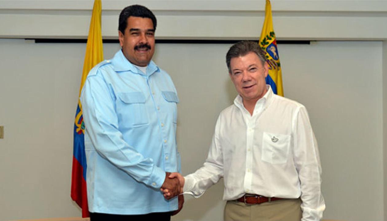 Nicolás Maduro y Juan Manuel Santos.