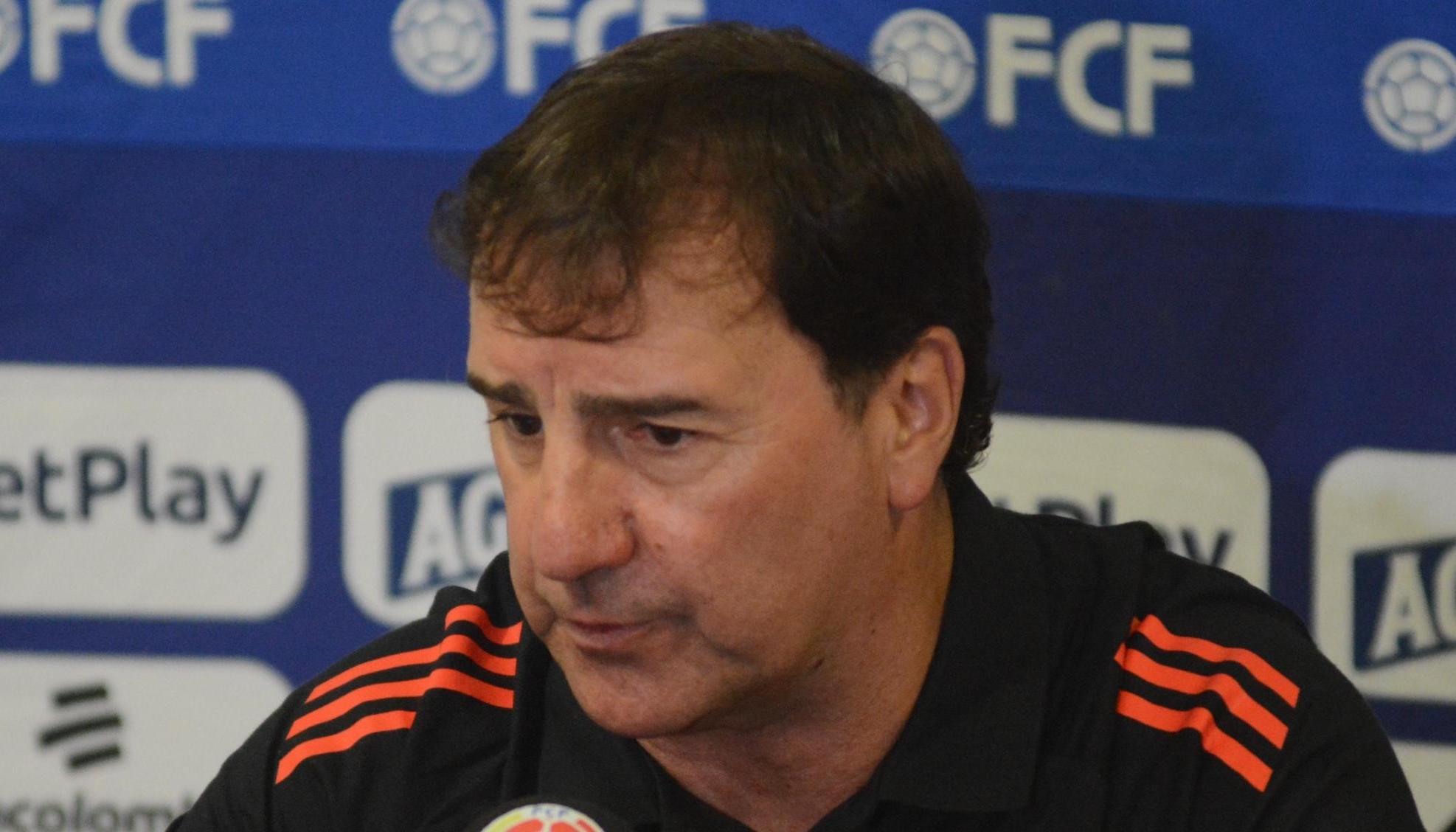 Néstor Lorenzo en una rueda de prensa este año.