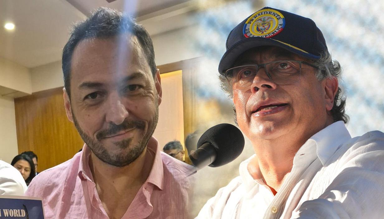 Daniel Mendoza, nuevo embajador de Colombia en Tailandia, y el Presidente Gustavo Petro. 