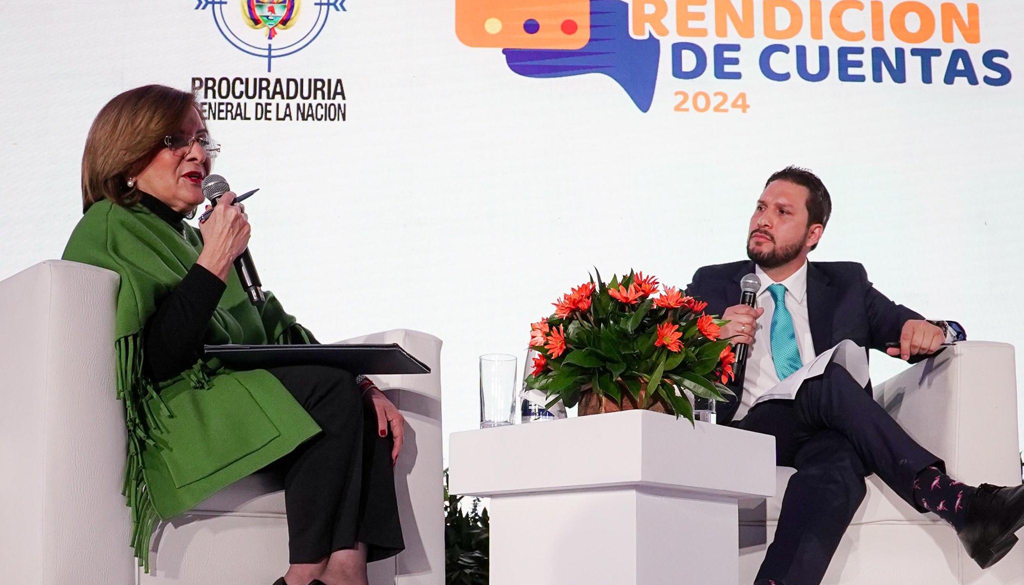 La Procuradora Margarita Cabello en la rendición de cuentas.  