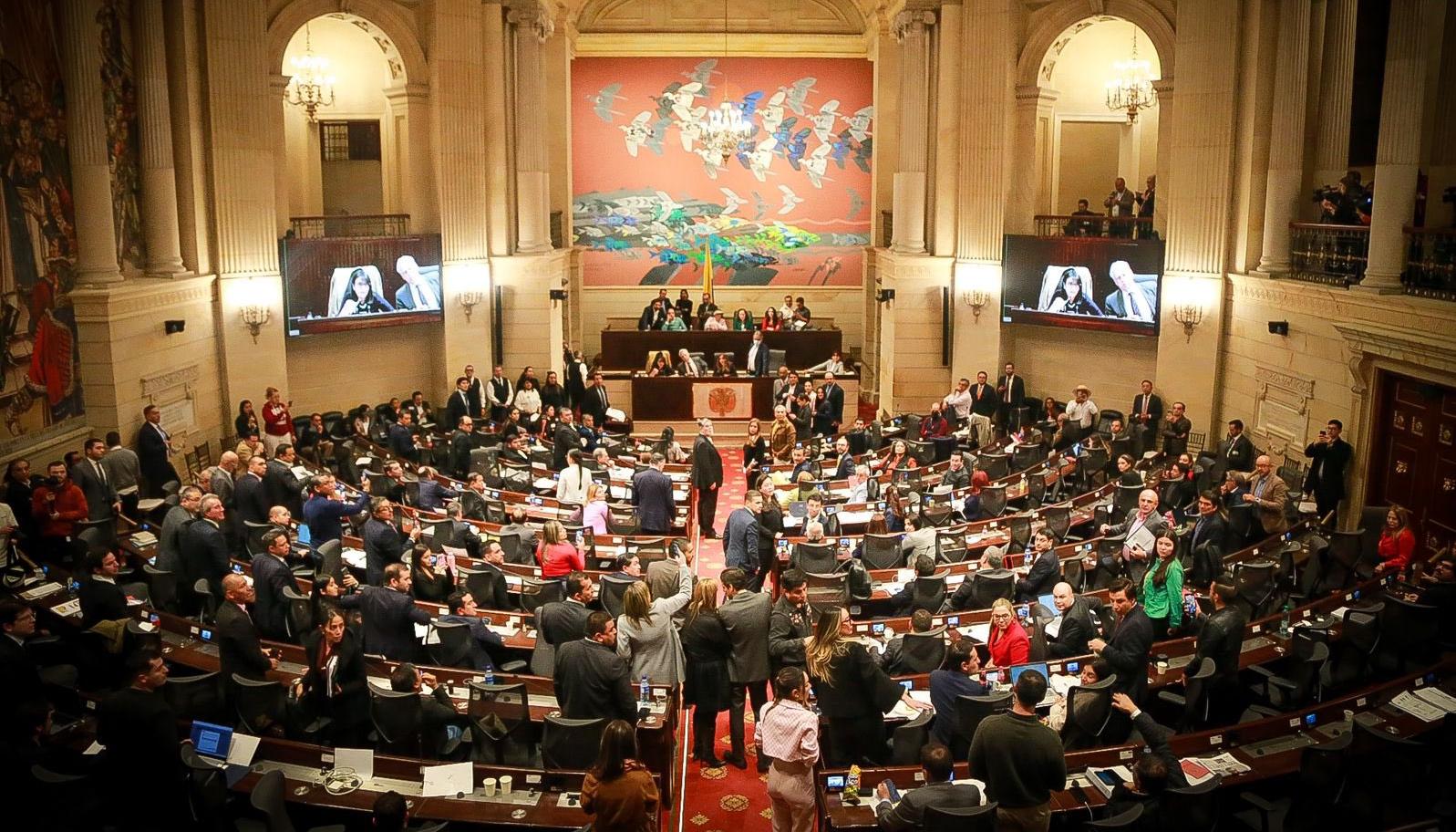 Aspecto del Congreso de la República. 
