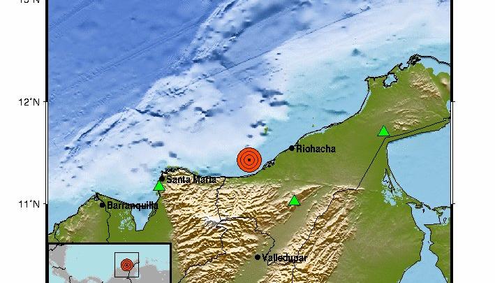 Sismo en el Mar Caribe.