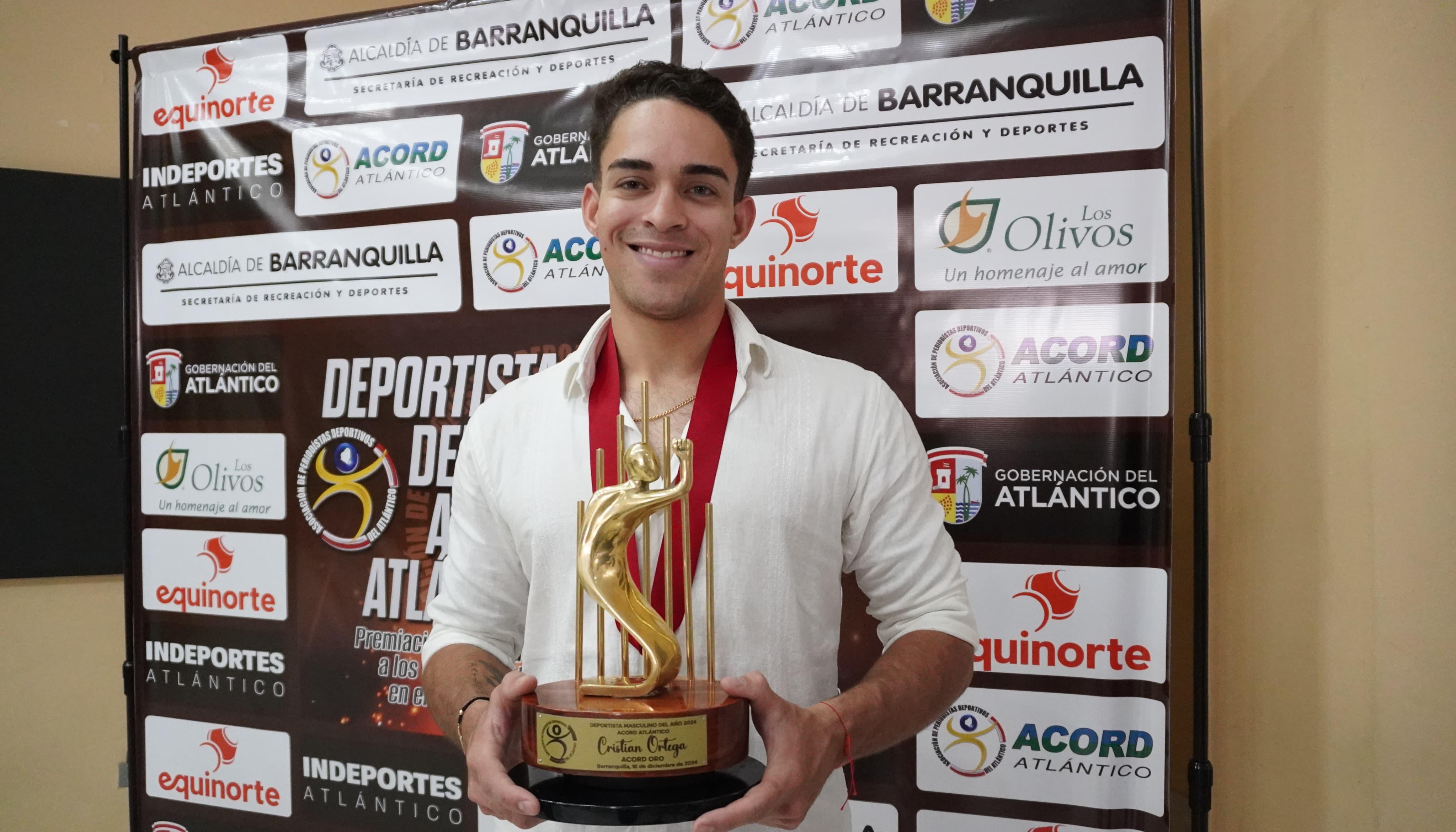 El ciclista de pista Cristian Ortega, Deportista del Año Acord Atlántico.