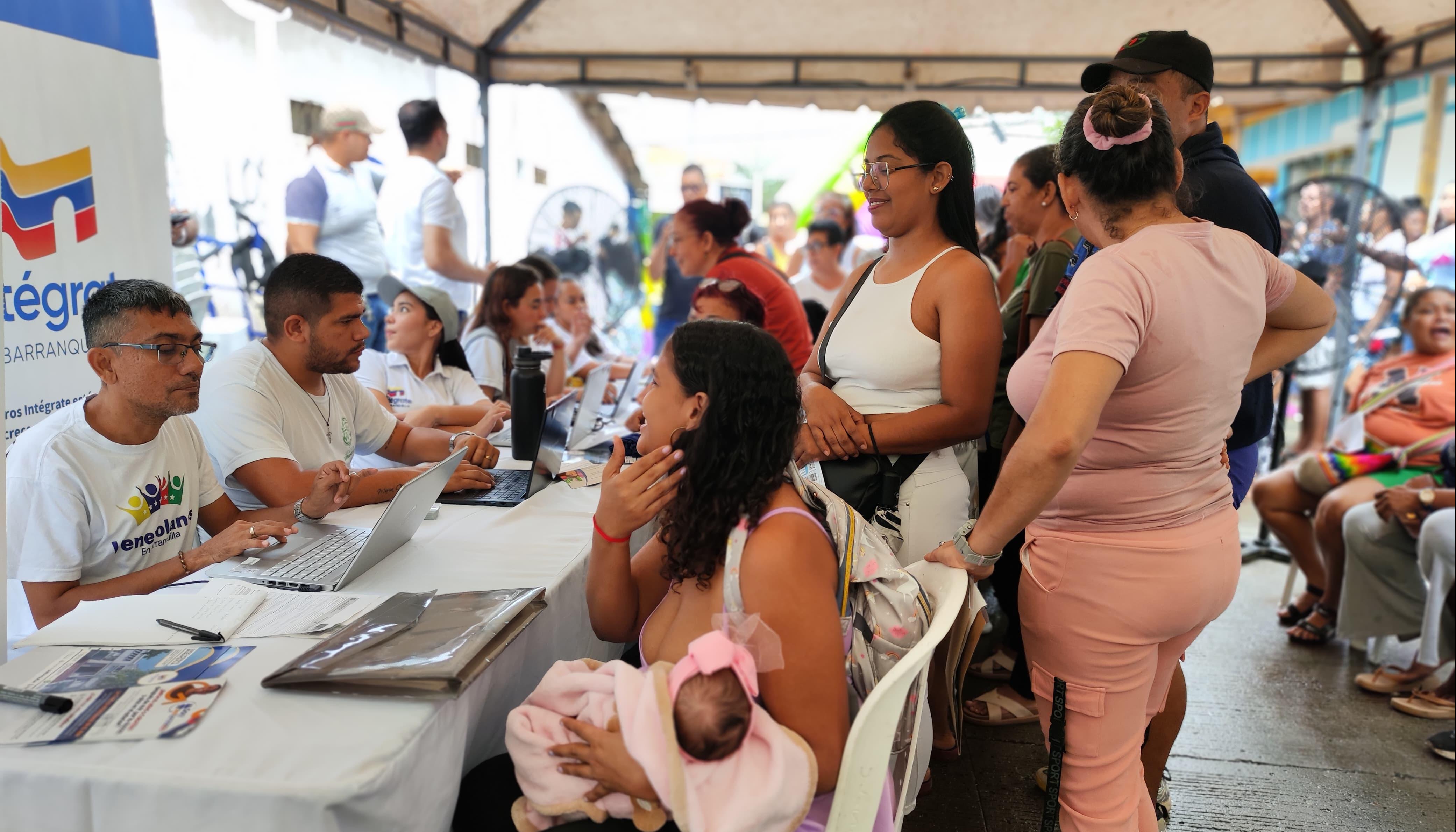 Atención a la población migrante en Barranquilla. 