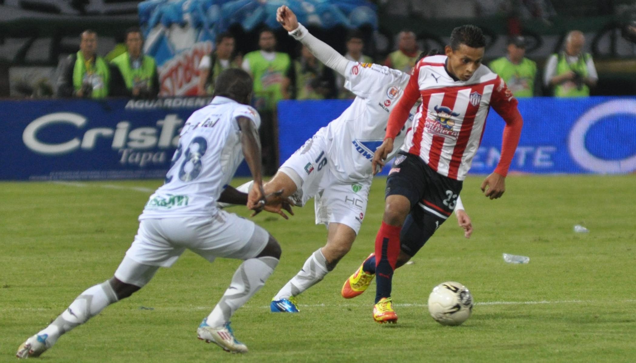Jaider Romero en la final de 2011 de Junior contra Once Caldas. 