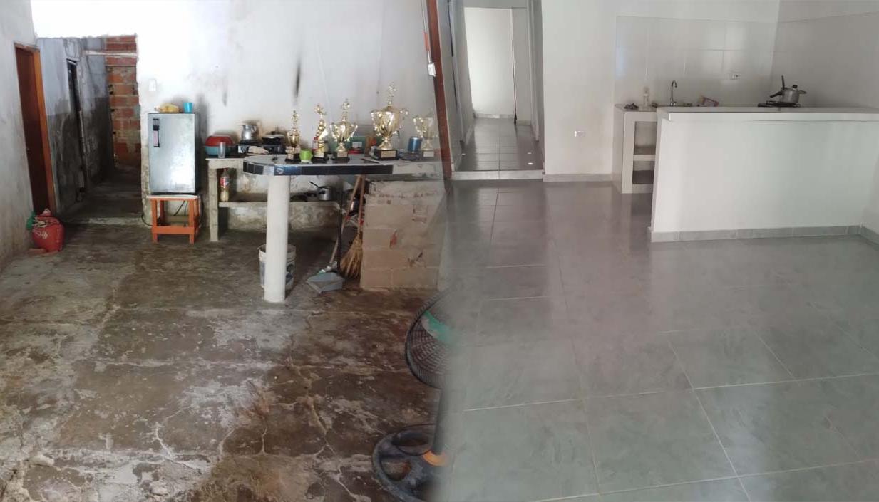 Mejoramiento realizado en la vivienda de Silfredo Caballero. 