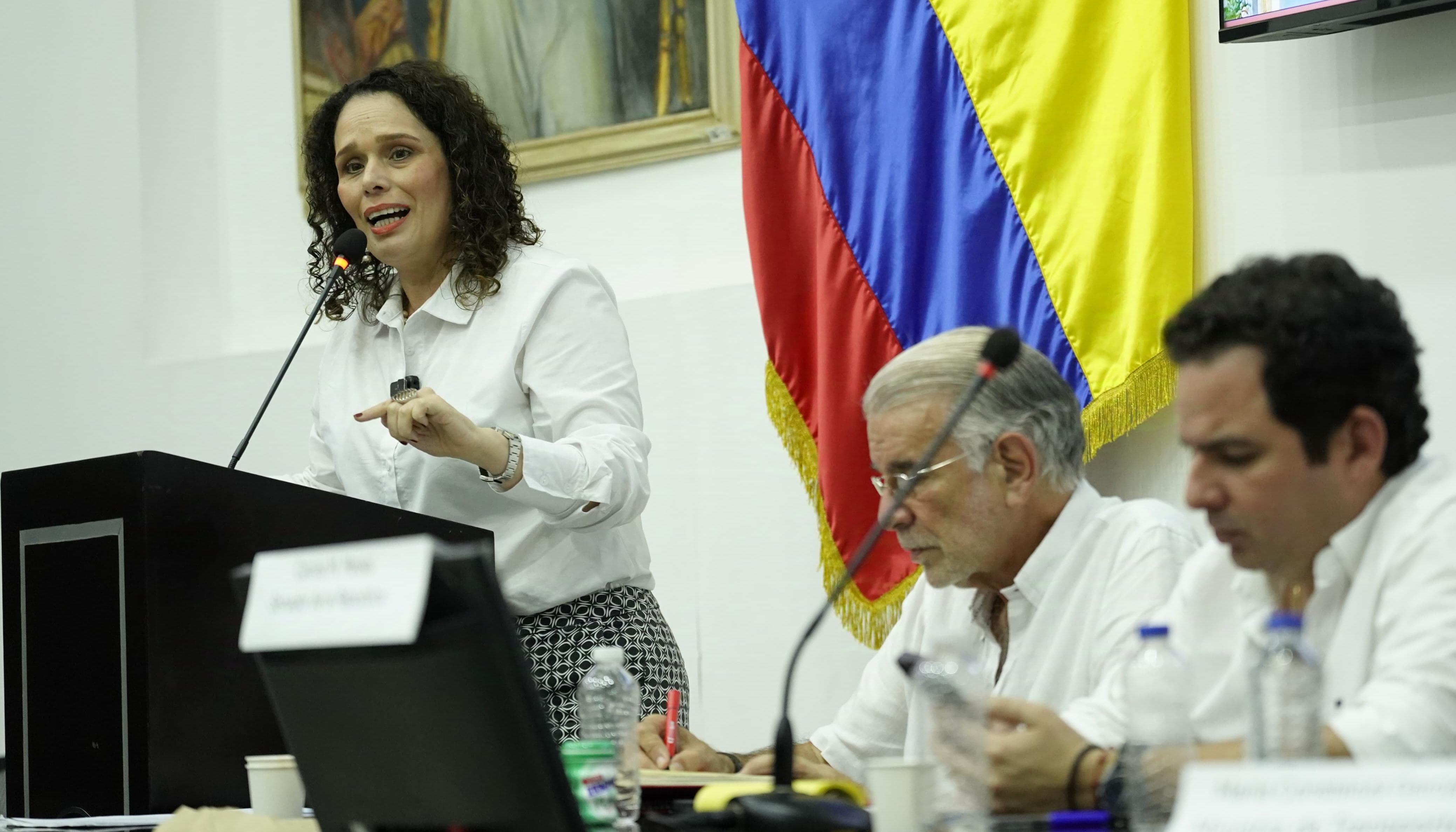 María Constanza García, Ministra de Transporte. 