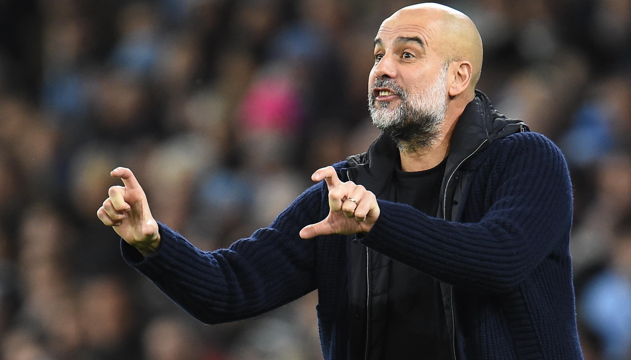 El español Pep Guardiola, entrenador del Manchester City. 