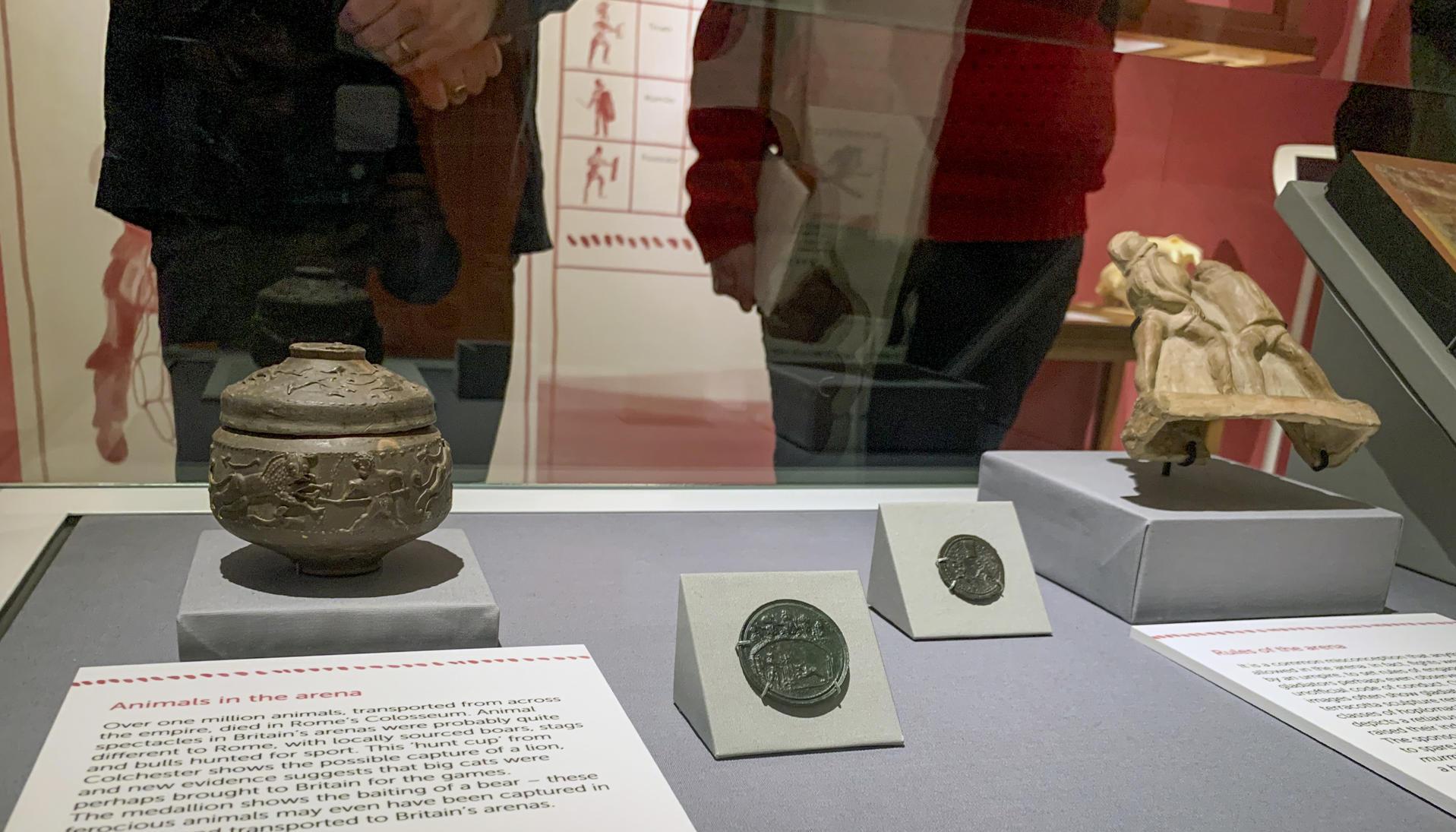 'Gladiadores en Gran Bretaña' en el museo de Dorchester. 