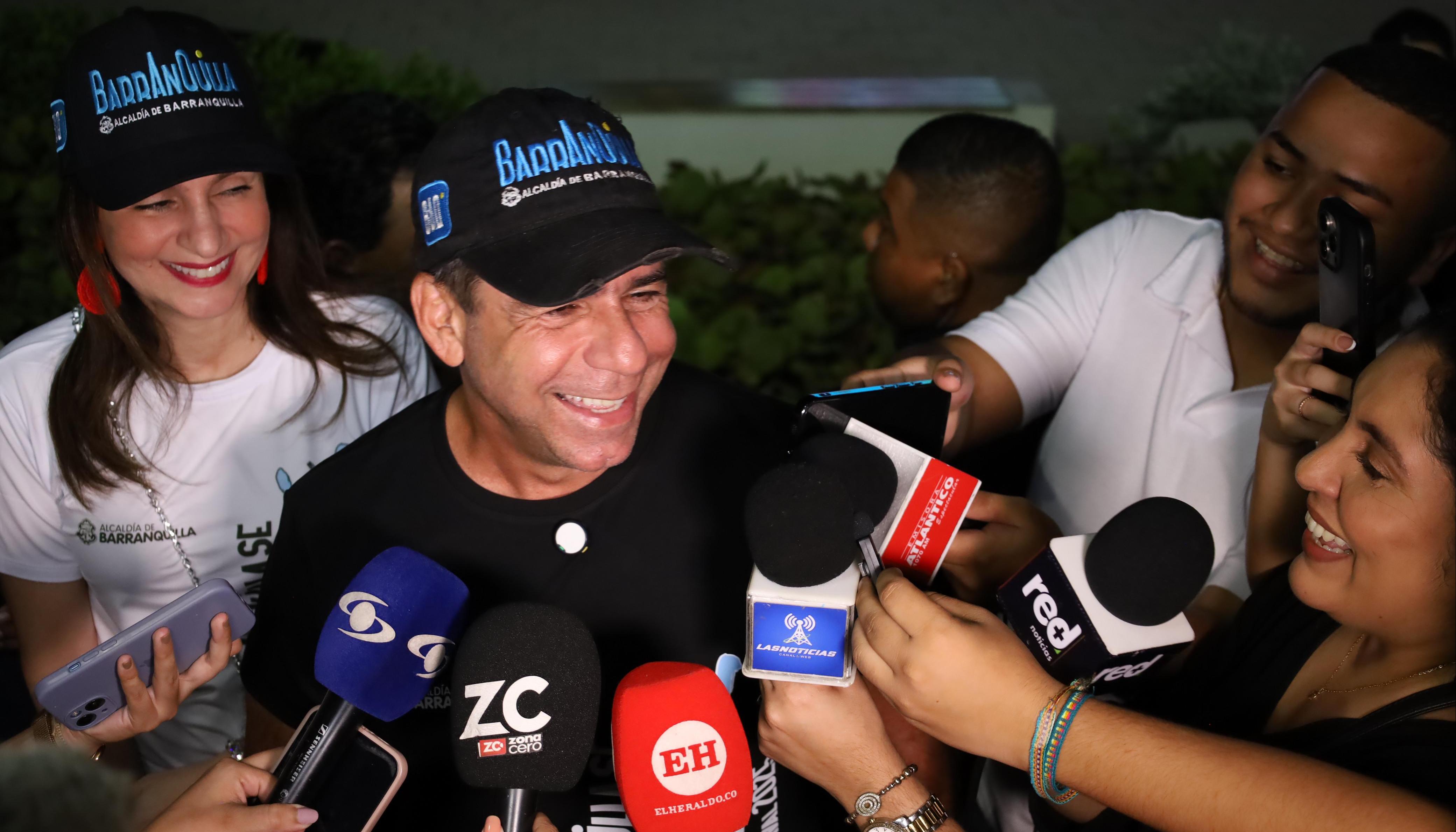 Alejandro Char esta noche en el acto de presentación de la imagen del Carnaval 2025