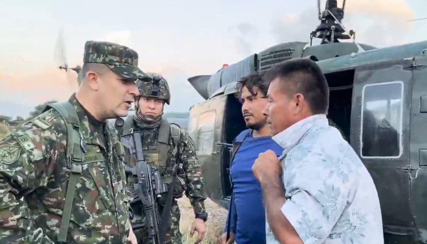 Líder social y sobrino, rescatados por el Ejército.