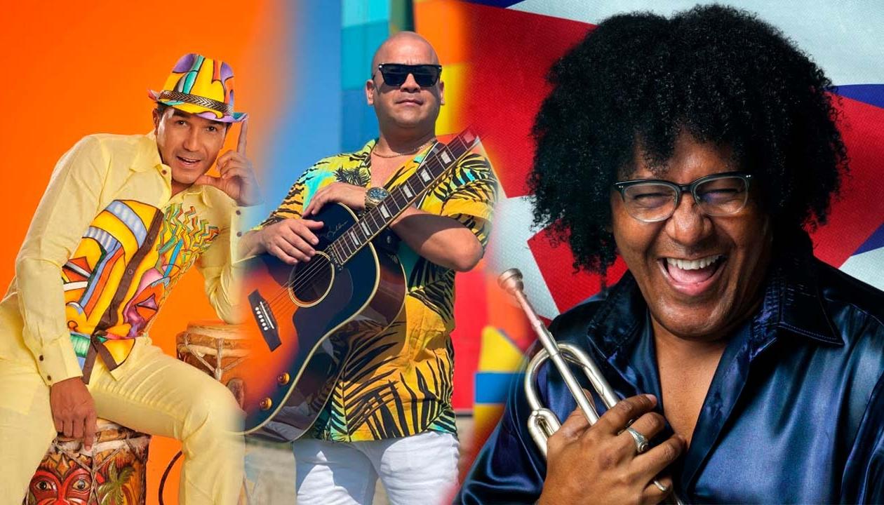 Checo Acosta, Fausto Chatella y la orquesta cubano-currambera de Pachalo.