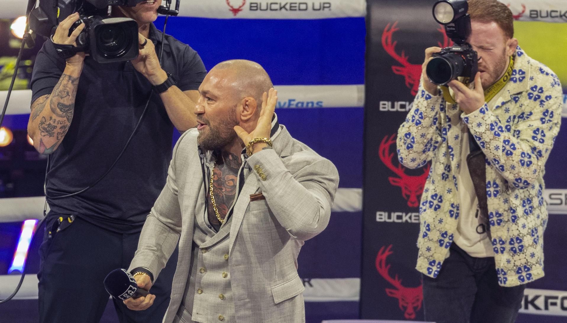 Conor McGregor en una velada de artes marciales mixtas.