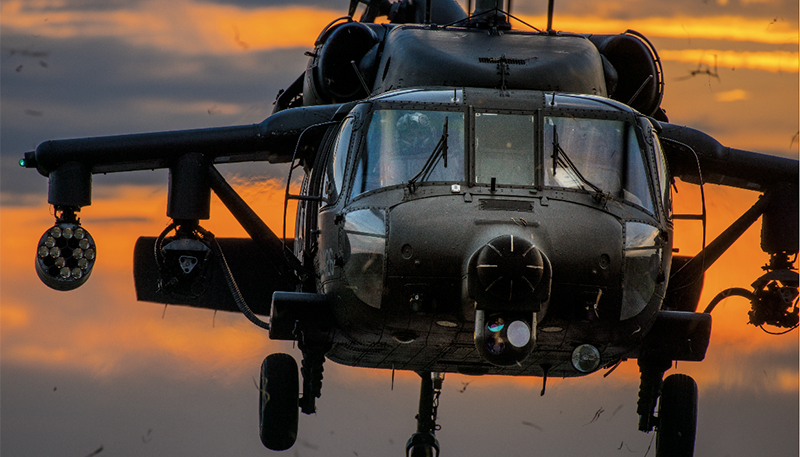 Helicóptero Black Hawk. 