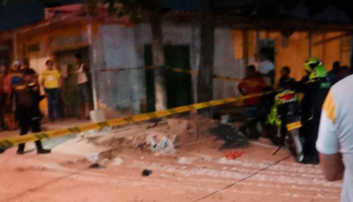 Lugar donde se presentó el ataque sicarial esta noche en Las Colonias. 