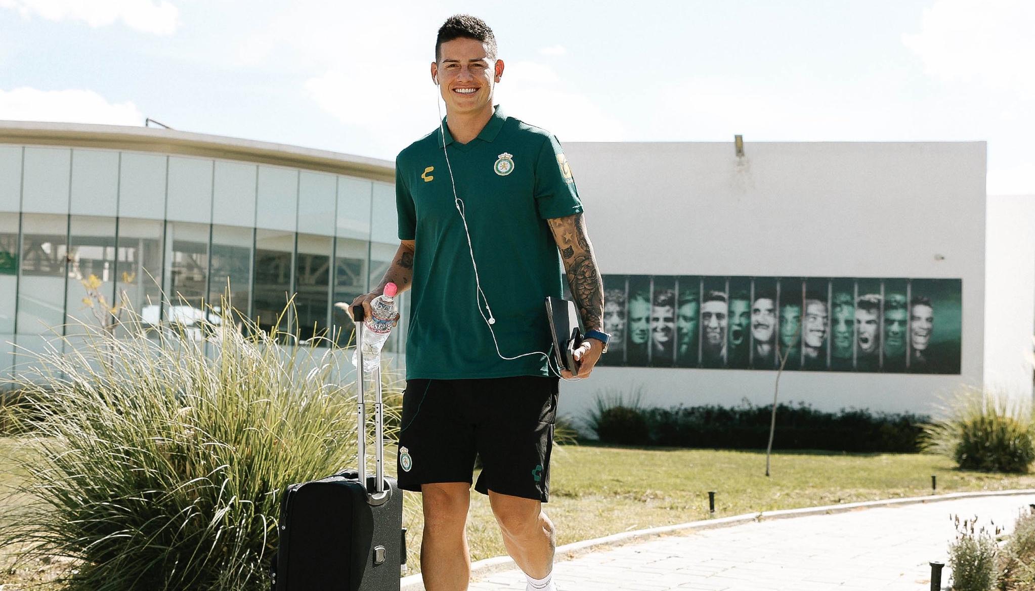 James Rodríguez previo al viaje.