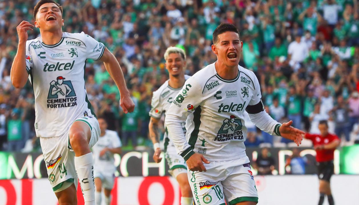La celebración de James Rodríguez.