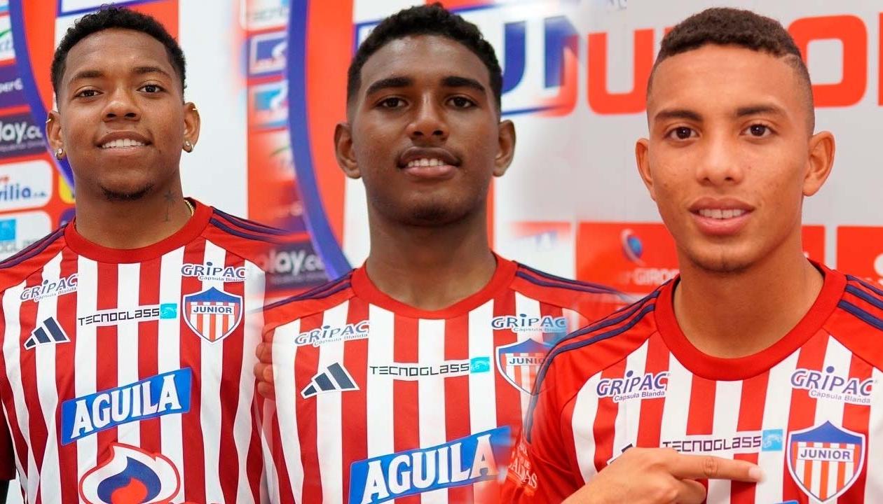 Jesús Díaz, Miguel Agámez y Jordan Barrera.