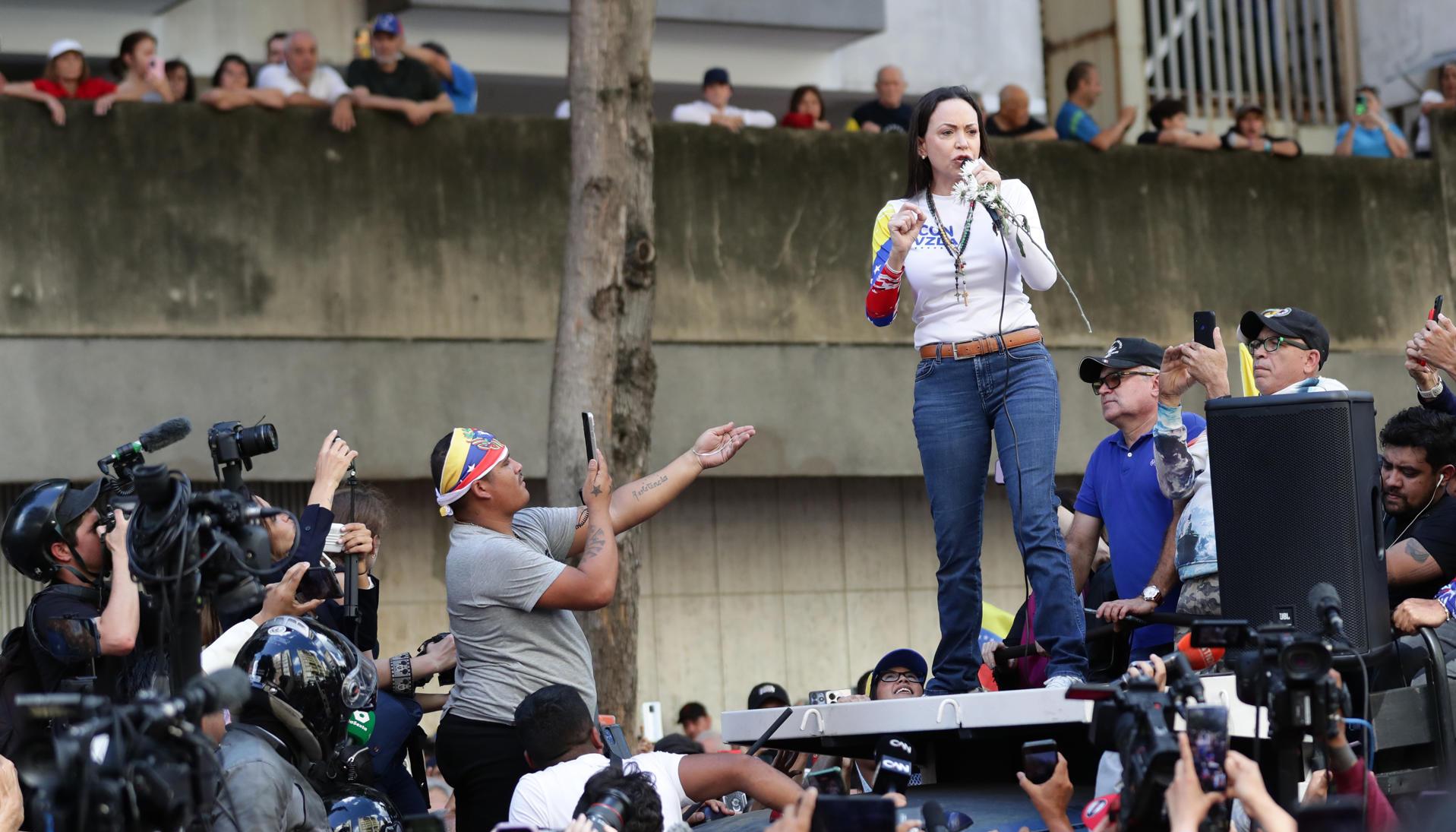  La líder antichavista, María Corina Machado.
