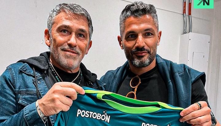 Javier Gandolfi con la camiseta de Atlético Nacional.