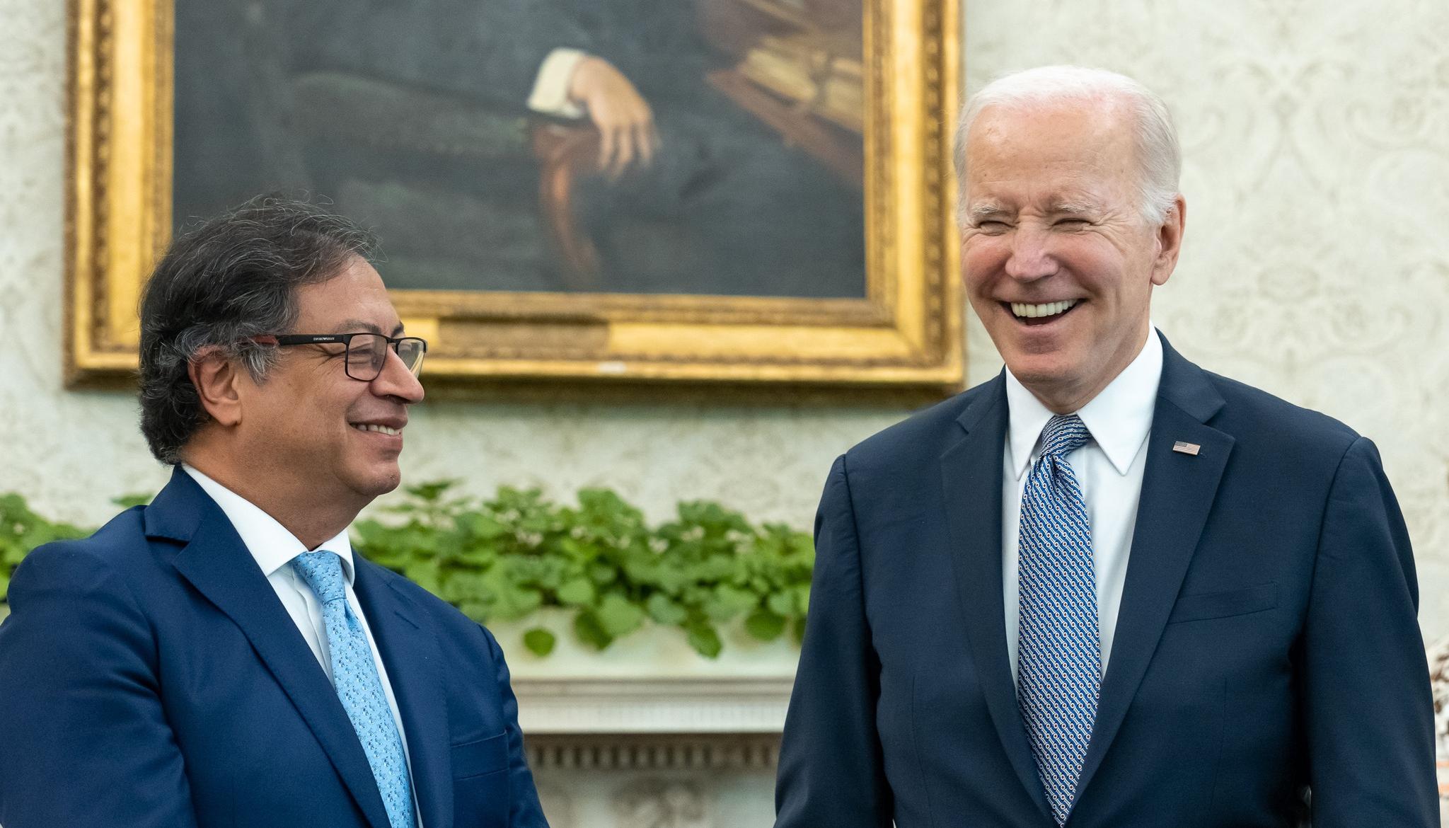 El Presidente Gustavo Petro y Joe Biden.