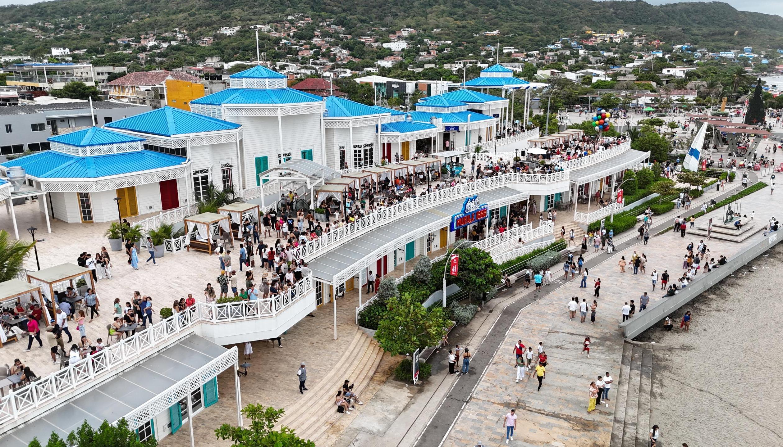 Panorámica de la zona turística de Puerto Colombia. 