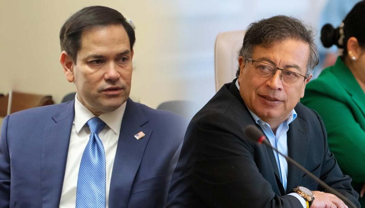 Marco Rubio y Gustavo Petro.