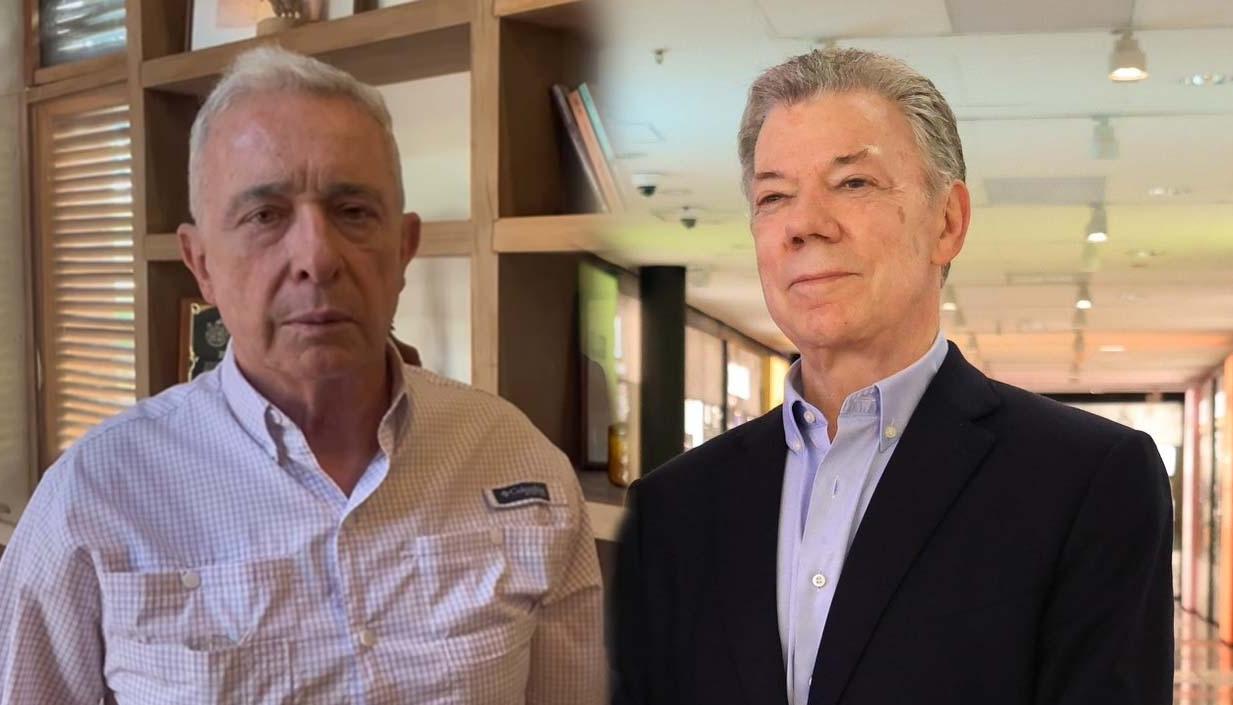 Álvaro Uribe Vélez y Juan Manuel Santos.