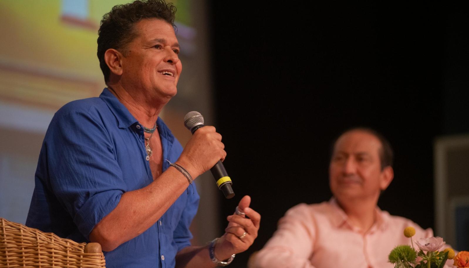 Carlos Vives en el Hay Festival de Cartagena.