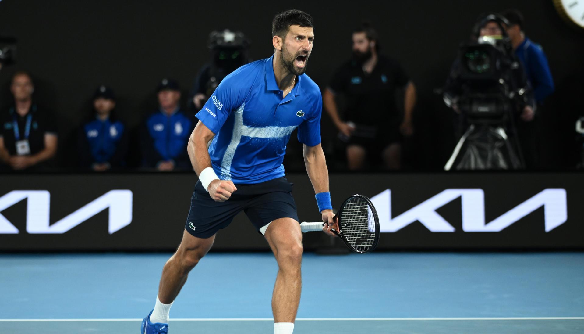 Novak Djokovic tras vencer a Carlos Alcaraz.