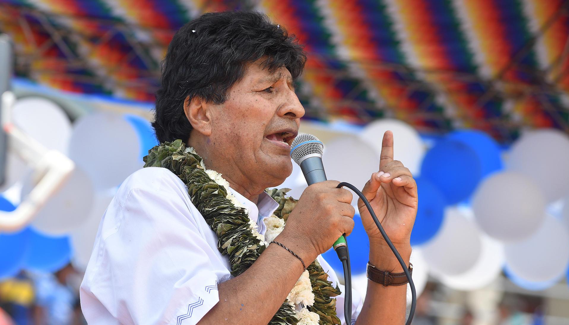 Evo Morales, expresidente de Bolivia.