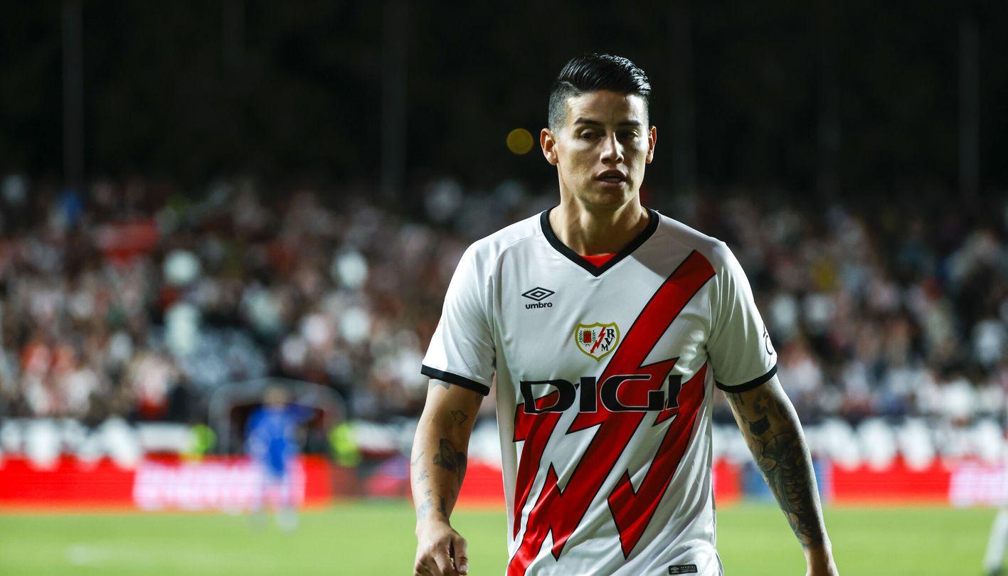 James Rodríguez en un partido con Rayo Vallecano.