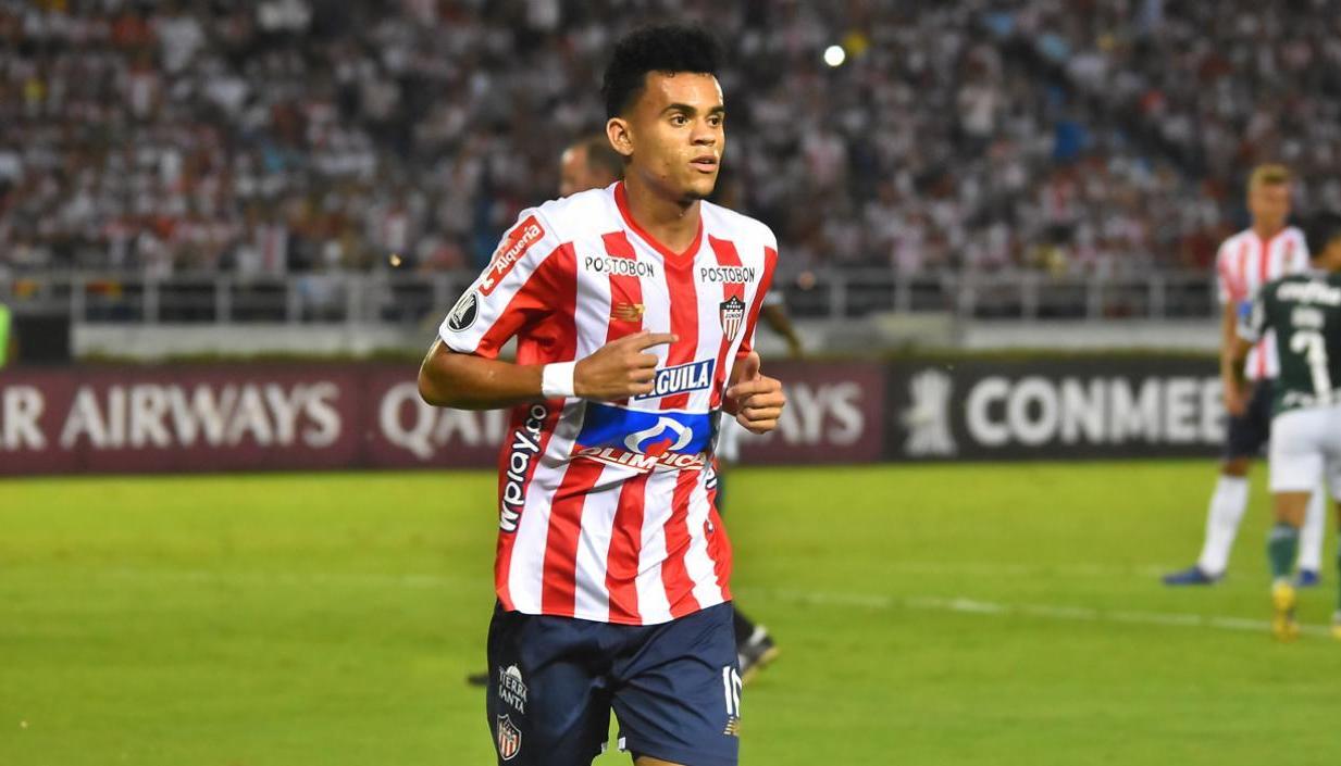 Luis Díaz en un partido con Junior de Barranquilla.