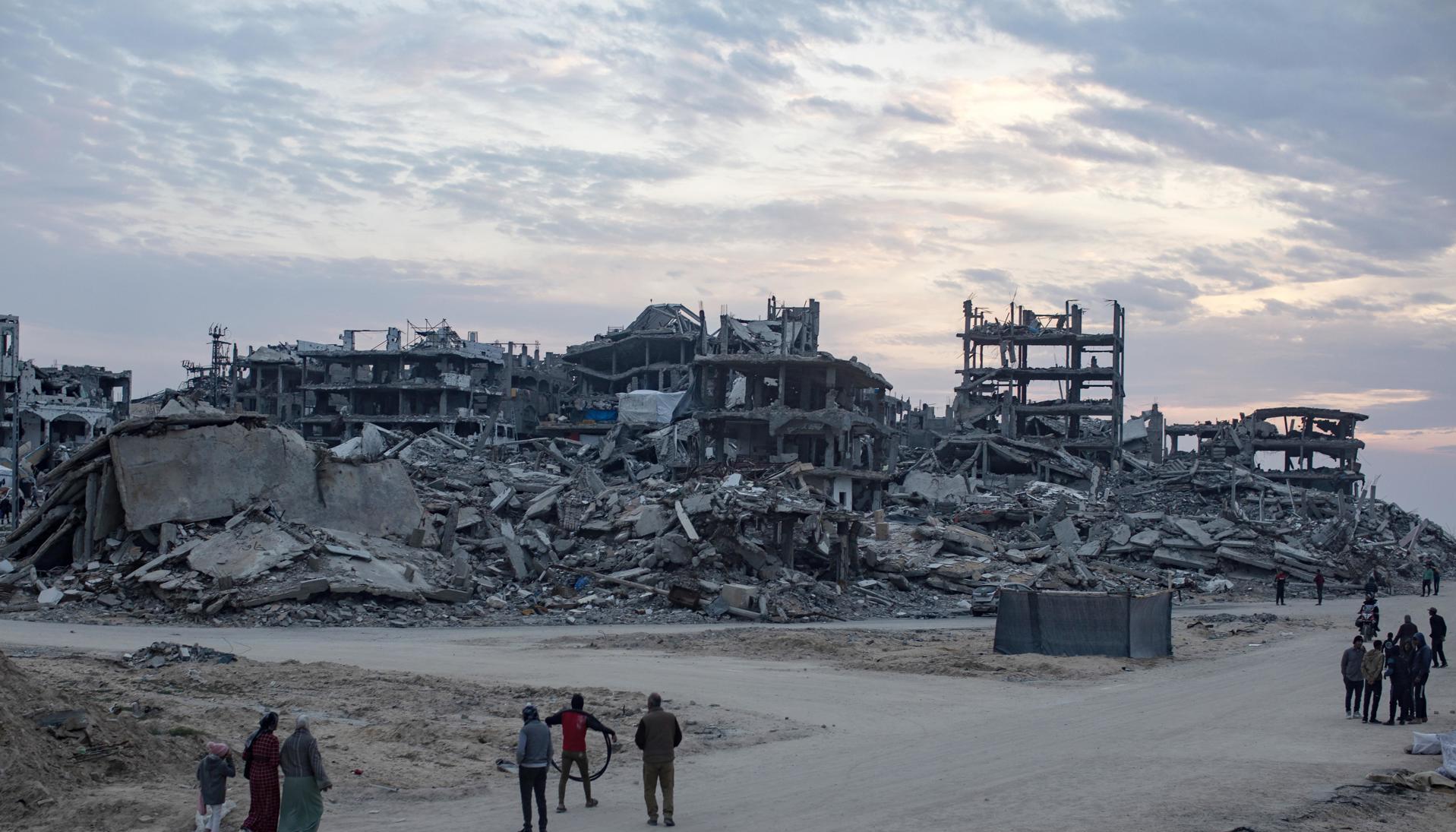 Edificaciones destruidas en Gaza por los ataques.