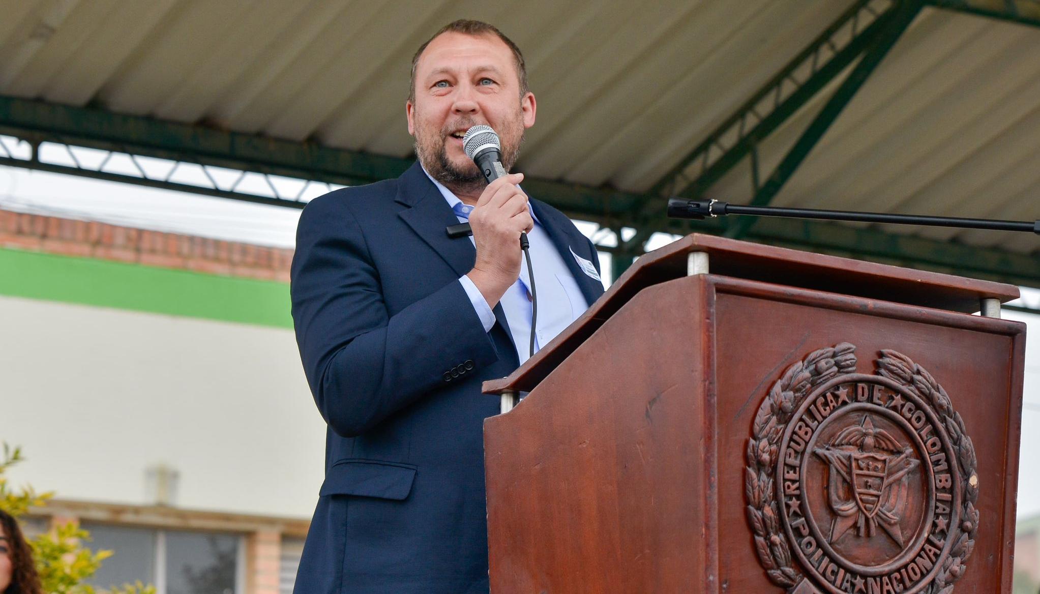 El alcalde de Tunja, Mikhail Krasnov.