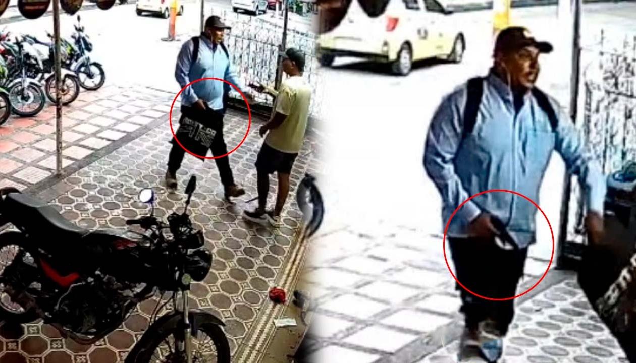 Momento en el que perpetró un atraco en la carrera 8, en diciembre de 2024.