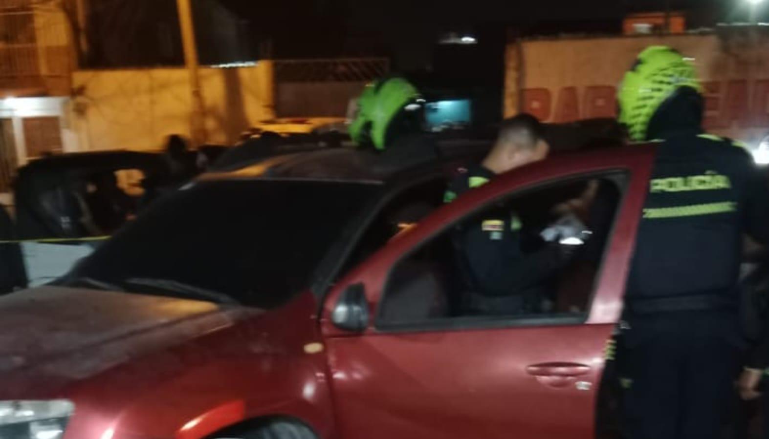 Automóvil en el que se hallaba la víctima.