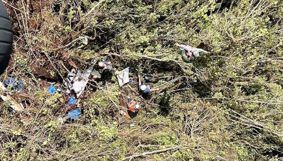 Lugar donde fueron encontrados los restos de la avioneta.