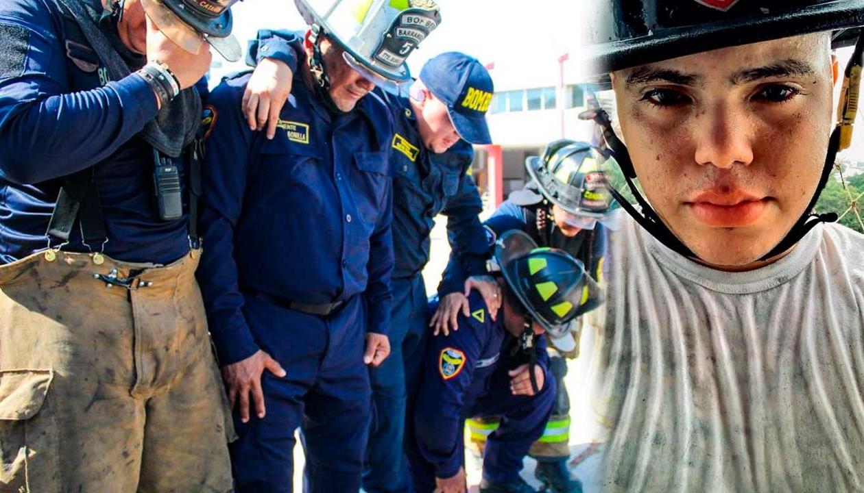 Zair Guette en el Cuerpo de Bomberos de Barranquilla. 