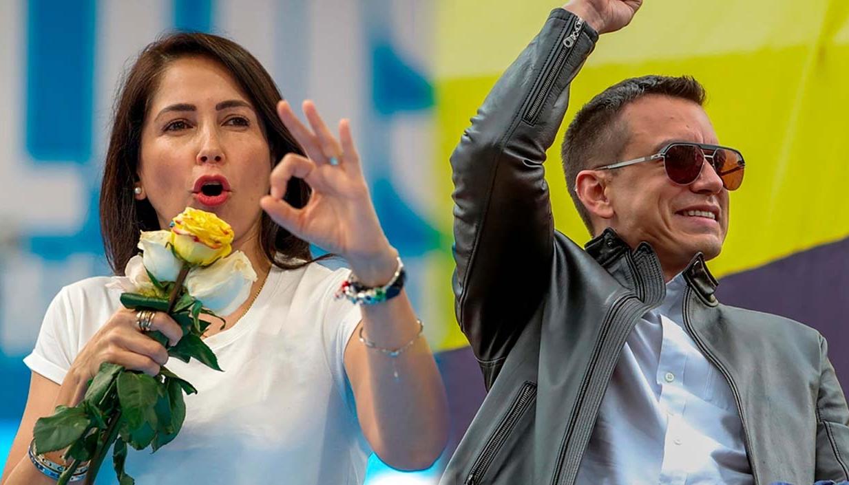 Luisa González y Daniel Noboa. 