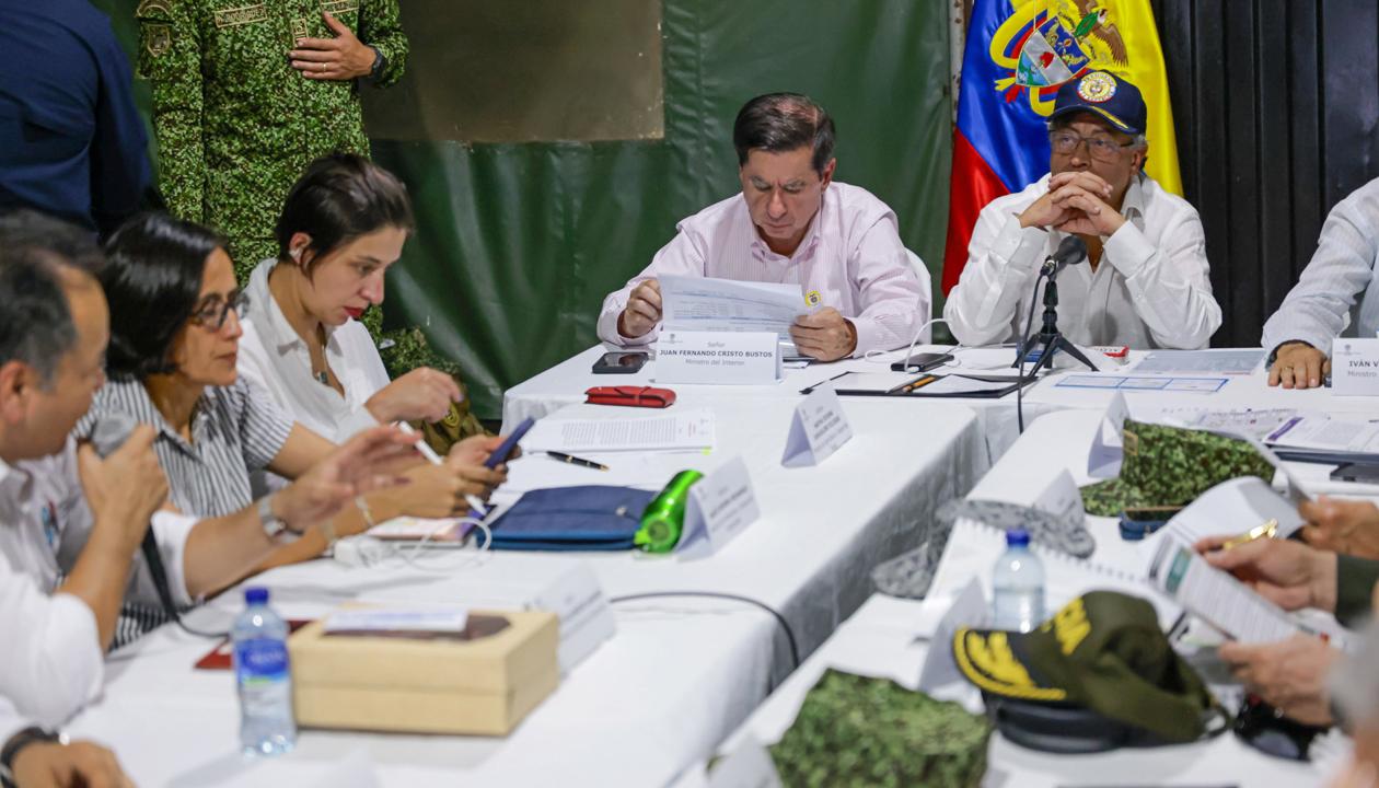 Imagen del Consejo de Seguridad realizado en El Tarra.