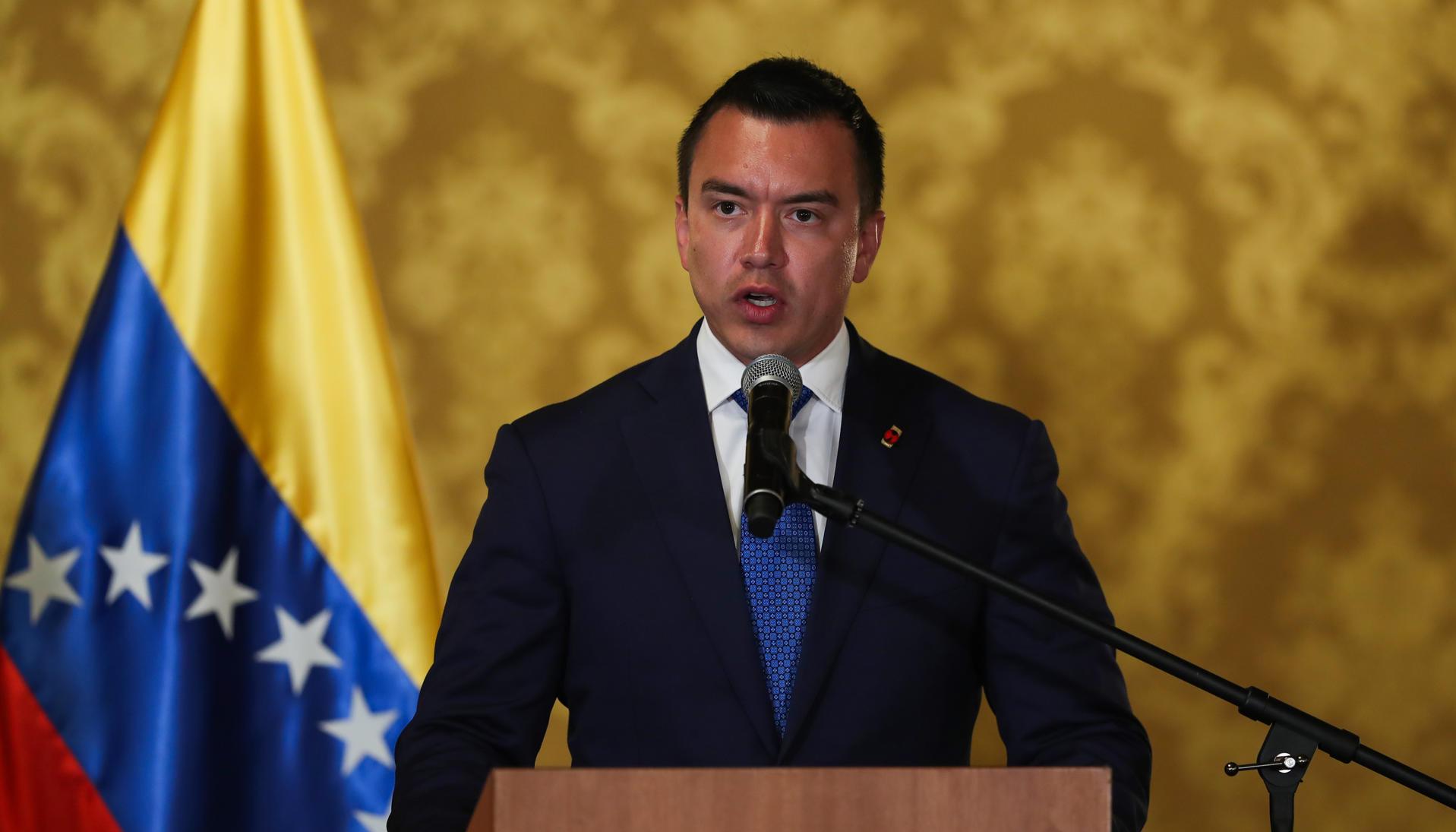 El Presidente de Ecuador, Daniel Noboa.